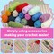 Includes Instructions & Video Tutorials | Easy Crochet Kit for Adults | DIY Knitting Craft Set (Multicolor) 5.2 x 5.2 x 0.4 inches